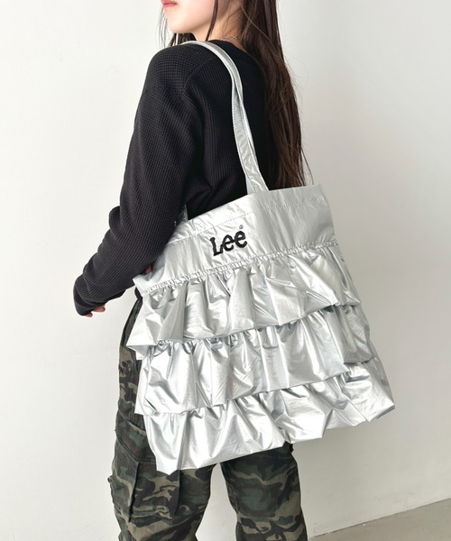 Lee（リー） トートバッグ フリル BIGトートバッグ/ロゴ刺繍 ギャザー