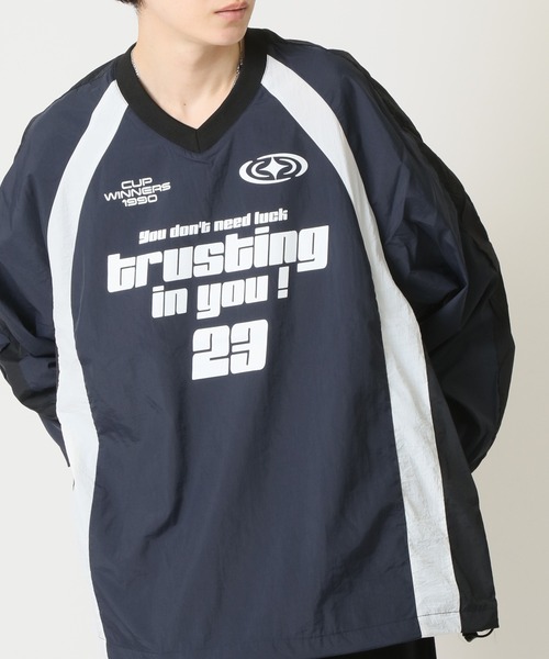 ARCADE（アーケード） ナイロンジャケット ゲームシャツ風 ドロスト