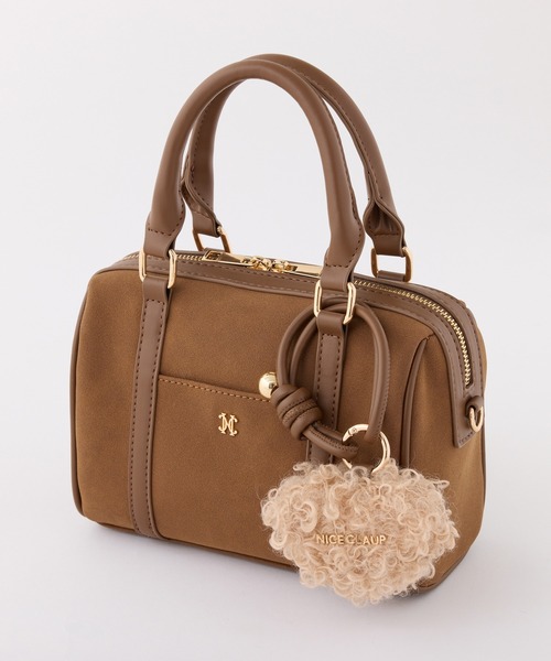 one after another NICE CLAUP ボストンバッグ ハートチャーム付きミニ