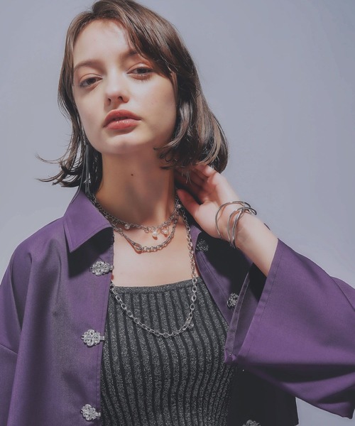 HARE（ハレ） ブラウス シャツ チャイナパーツシャツ(HARE) レディース