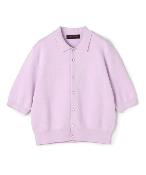 CABaN（キャバン） カーディガン コットンカシミヤ パールポロ