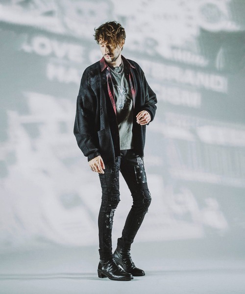 NO ID.（ノーアイディー） カーディガン 「NO ID.」Damage Knit V-Neck