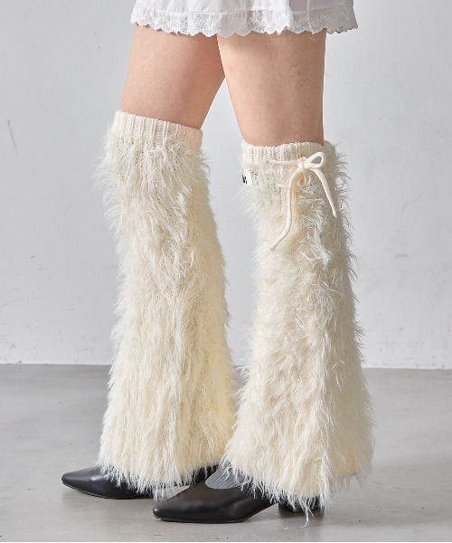 レッグウォーマー もふもふファーソックス レディース : ZOZOTOWN