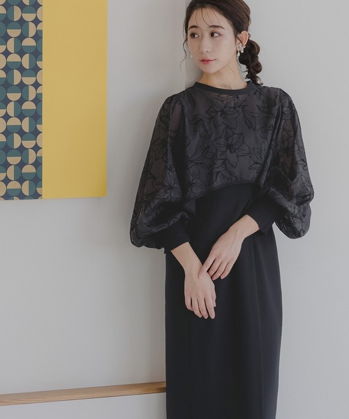 birei ドレス フロッキー花柄ボレロ＆ノースリーブワンピース