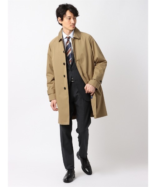 ステンカラーコート コート スマみえステンカラーコート 撥水