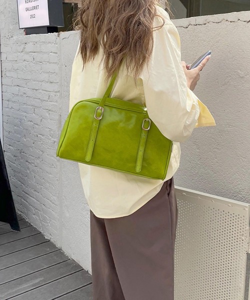 LA VORAGINE（ラ ヴォラジネ） ボストンバッグ フェイクレザーボストン