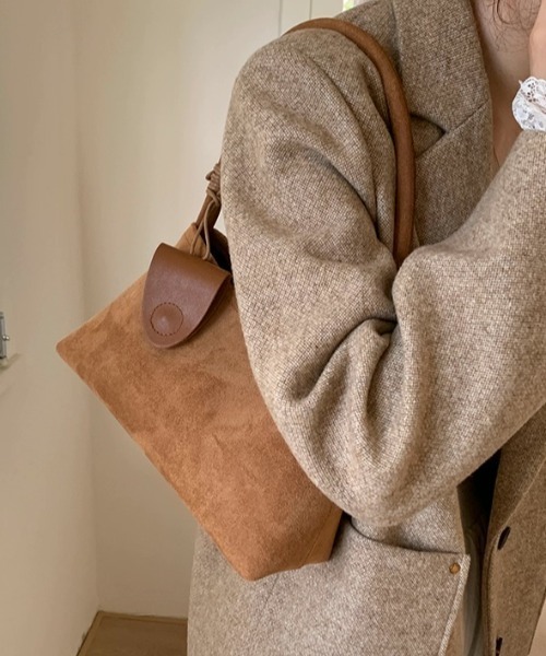 ハンドバッグ 「3点セット」「キーホルダー/ポーチ付き」スエードワン