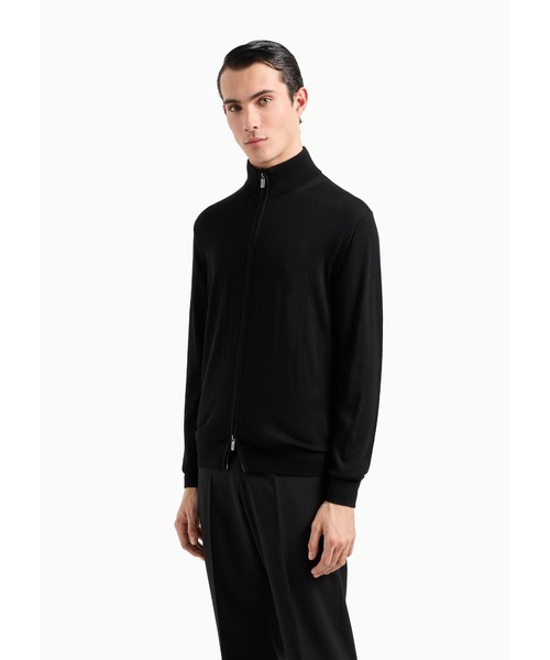 EMPORIO ARMANI カーディガン 「エンポリオ アルマーニ」ジップアップ