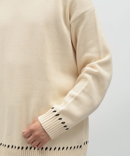 LAKOLE（ラコレ） セーター ニット ハンドステッチプルオーバー