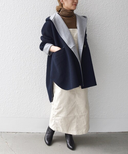 SHIPS any コート アウター 「WEB限定」SHIPS any: リバー フーデット