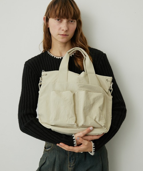 uyu. ショルダーバッグ バッグ 2way ショルダートート ナイロンバッグ