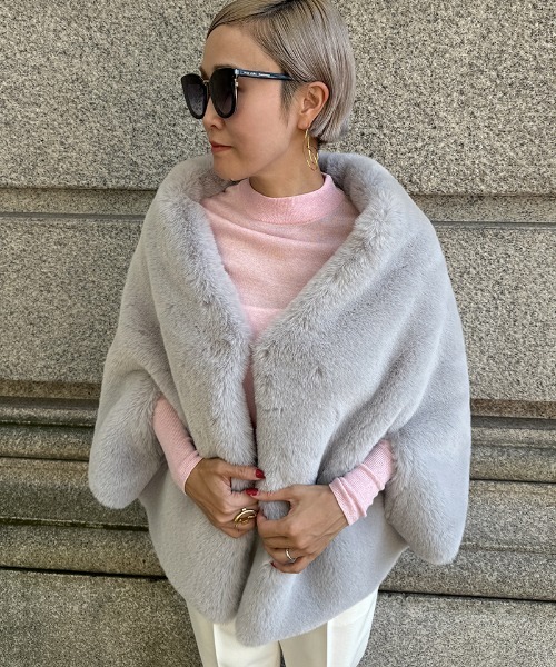 コート アウター リッチボリュームファーケープ レディース : ZOZOTOWN