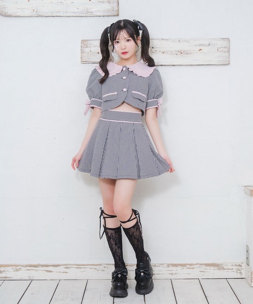 Honey Cinnamon（ハニーシナモン） セットアップ 袖リボン配色