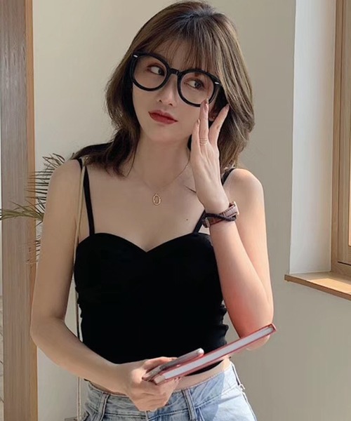 DAY CLOSET キャミソール レディース カシュクール風クロスデザイン