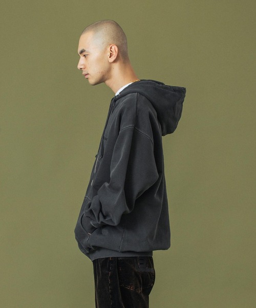 XLARGE（エクストラ ラージ） パーカー PIGMENT DYED EMBOSS LOGO ZIP