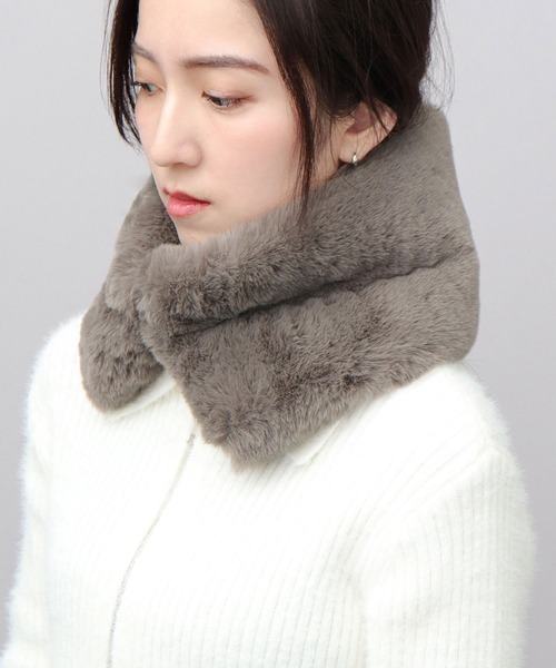 A.M.S. ネックウォーマー スヌード ふわふわ たっぷりボリューム