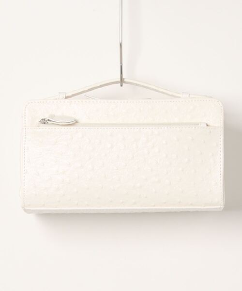 クラッチバッグ オーストリッチ型押しレザーセカンドバッグ メンズ