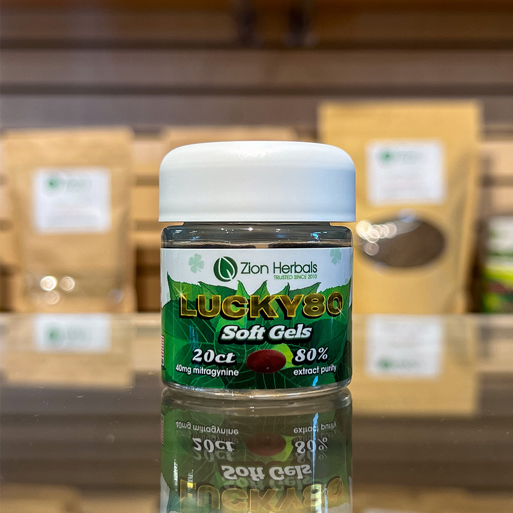 Lucky80 20ct with 80% MIT Kratom Soft Gel