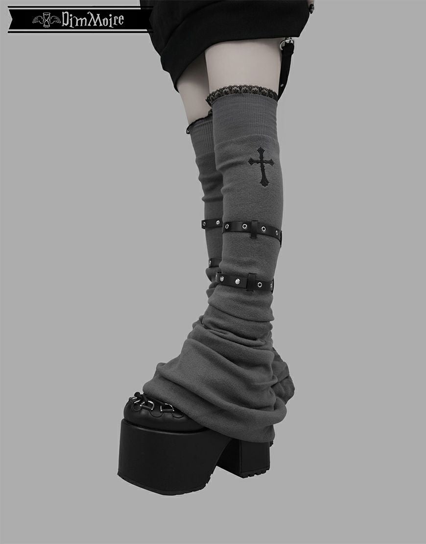 DimMoire【ディムモアール】十字の誓いニーハイウォーマー/Gray