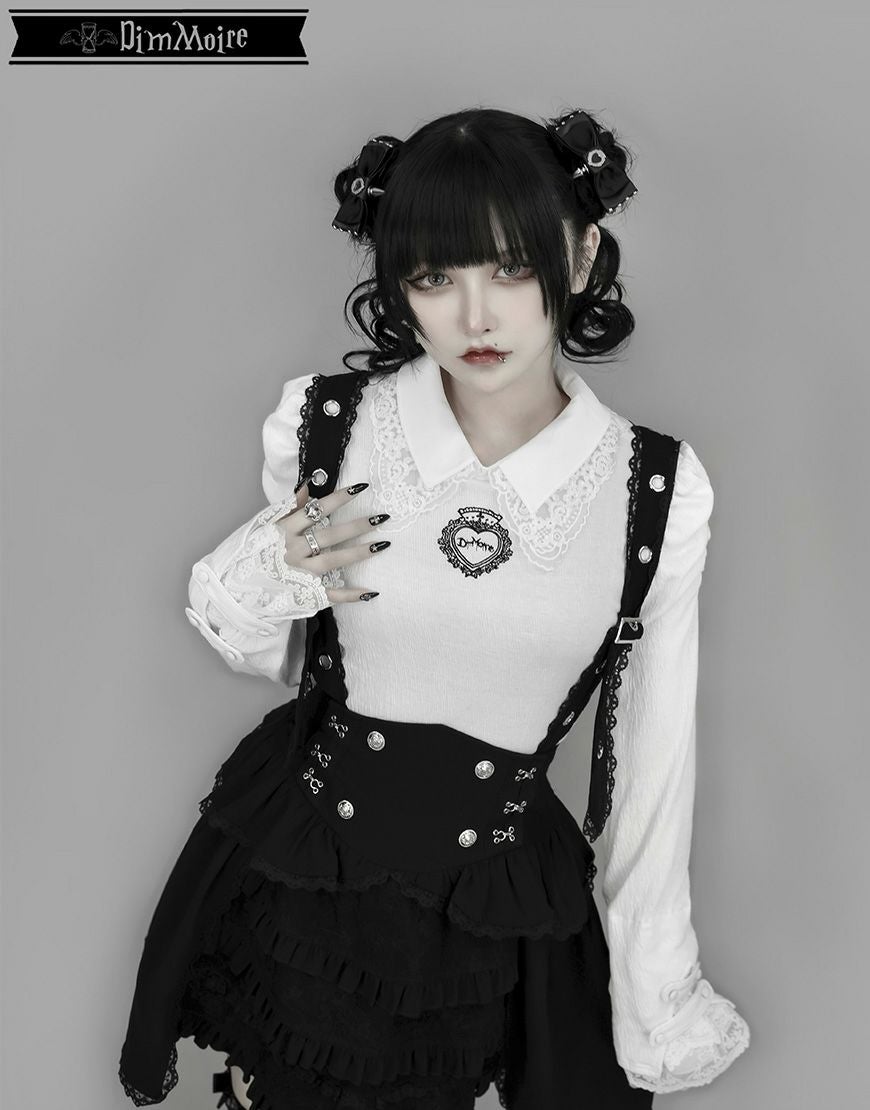 DimMoire【ディムモアール】おすましレース襟トップス/White