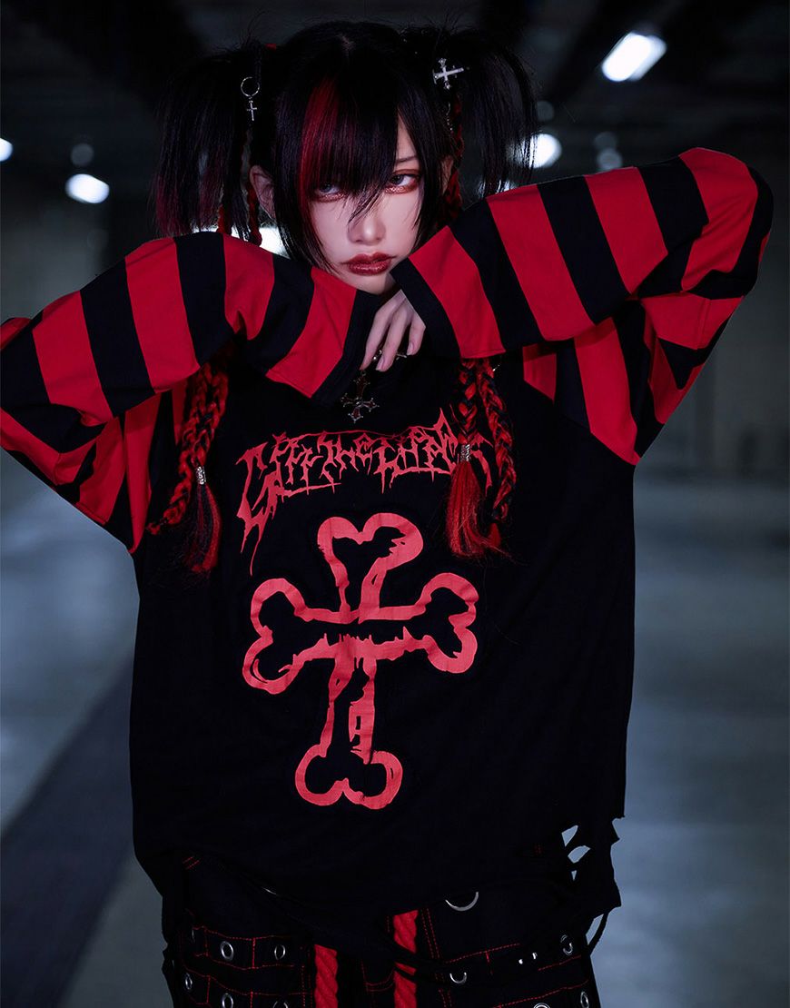 DimMoire【ディムモアール】荊棘リボンタイブラウス/Black