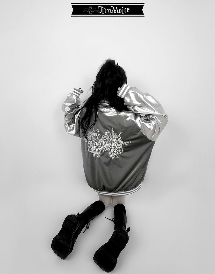 DimMoire【ディムモアール】Messy Bonesベロアスカジャン/Silver