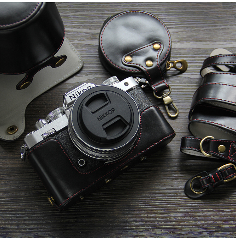 本革カメラケースベースカバーニコンz fc zfcとZ-FC dx 16-50