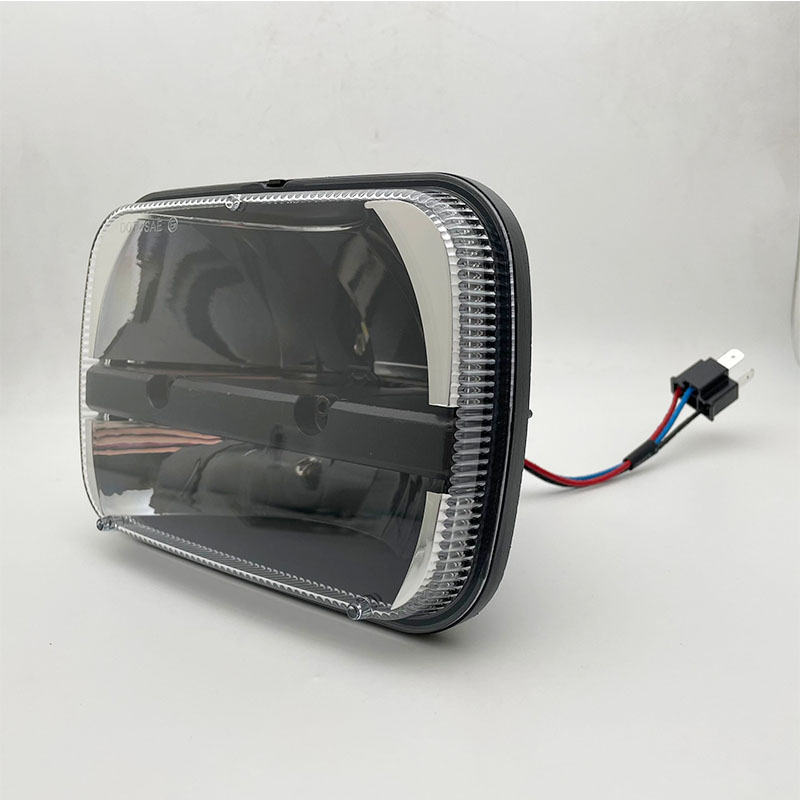 5X7 inch Rectangular Sealed beam led headlights White DRL Amber