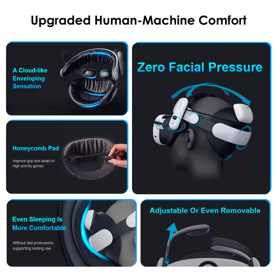 Bobovr-メタクエスト3svr s3 pro用ヘッドストラップ,スーパー