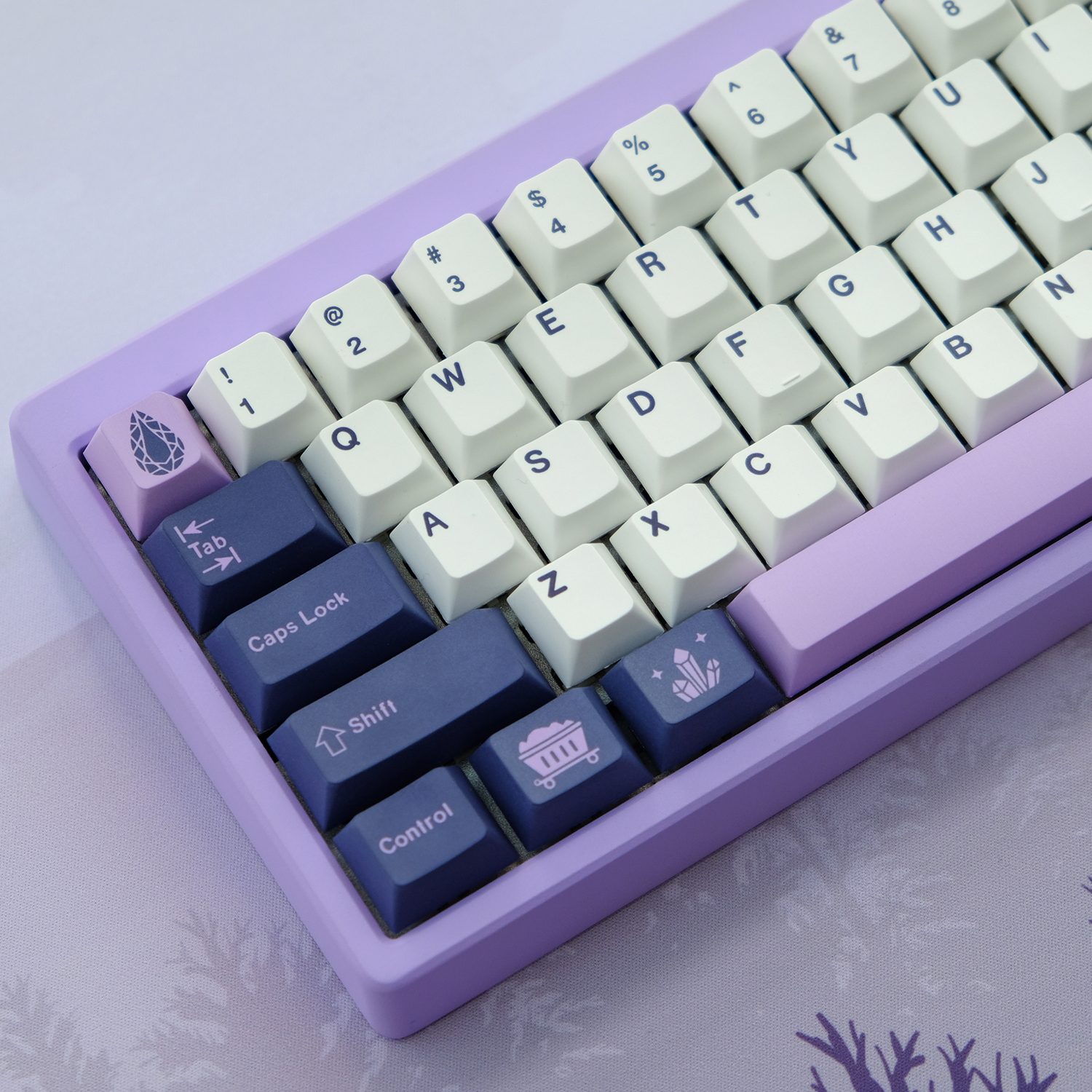 131 Keys GMK Amethyst Keycaps Cherry Profile PBT Dye Sublimation