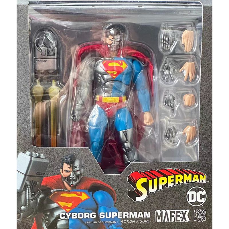 Original MAFEX 164 CYBORG SUPERMAN RETURN OF SUPERMAN In Stock
