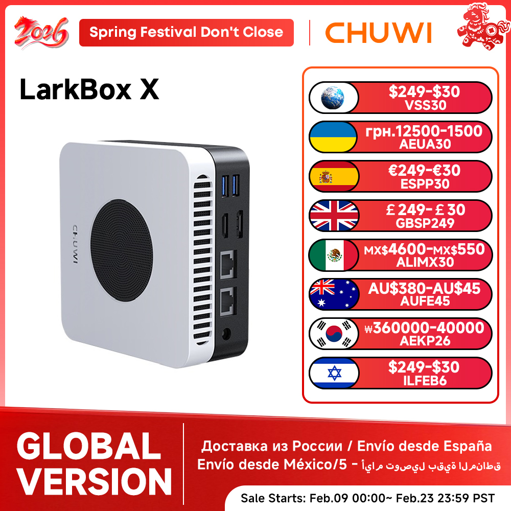 CHUWI LarkBox X Mini PC Intel N100 /i3-1220P 12th Gen Intel