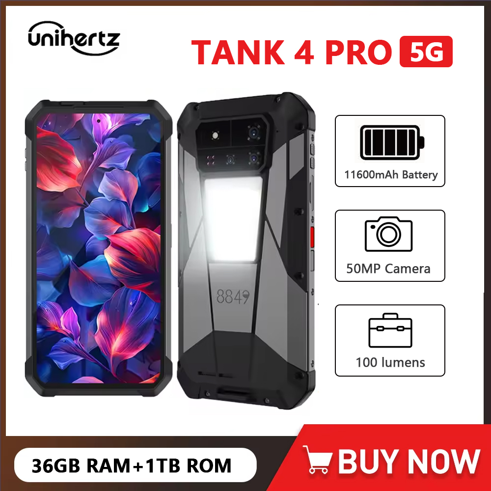 8849 Tank 4 Pro Unihertz 5G Rugged Projector Smartphone Android