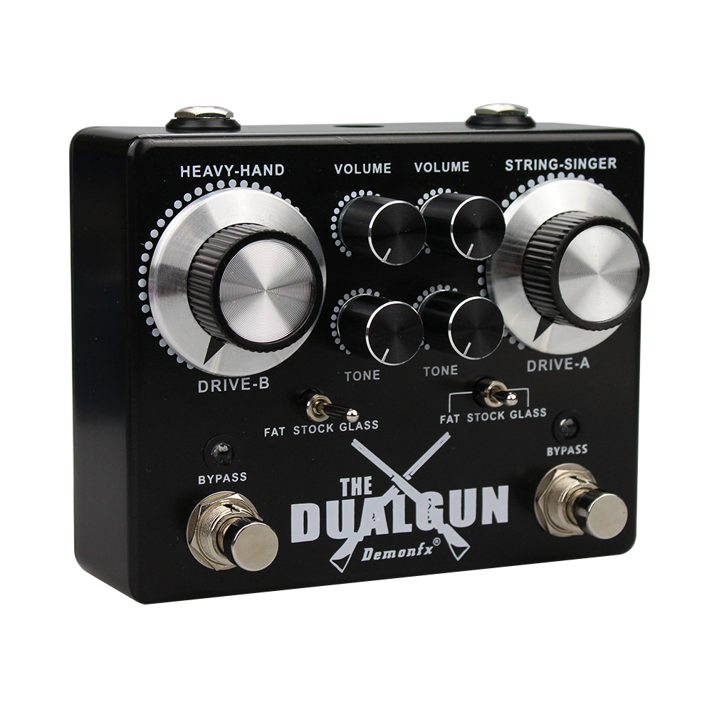 Demonfx DUALGUN yüksek kaliteli gitar efekt Pedal Overdrive