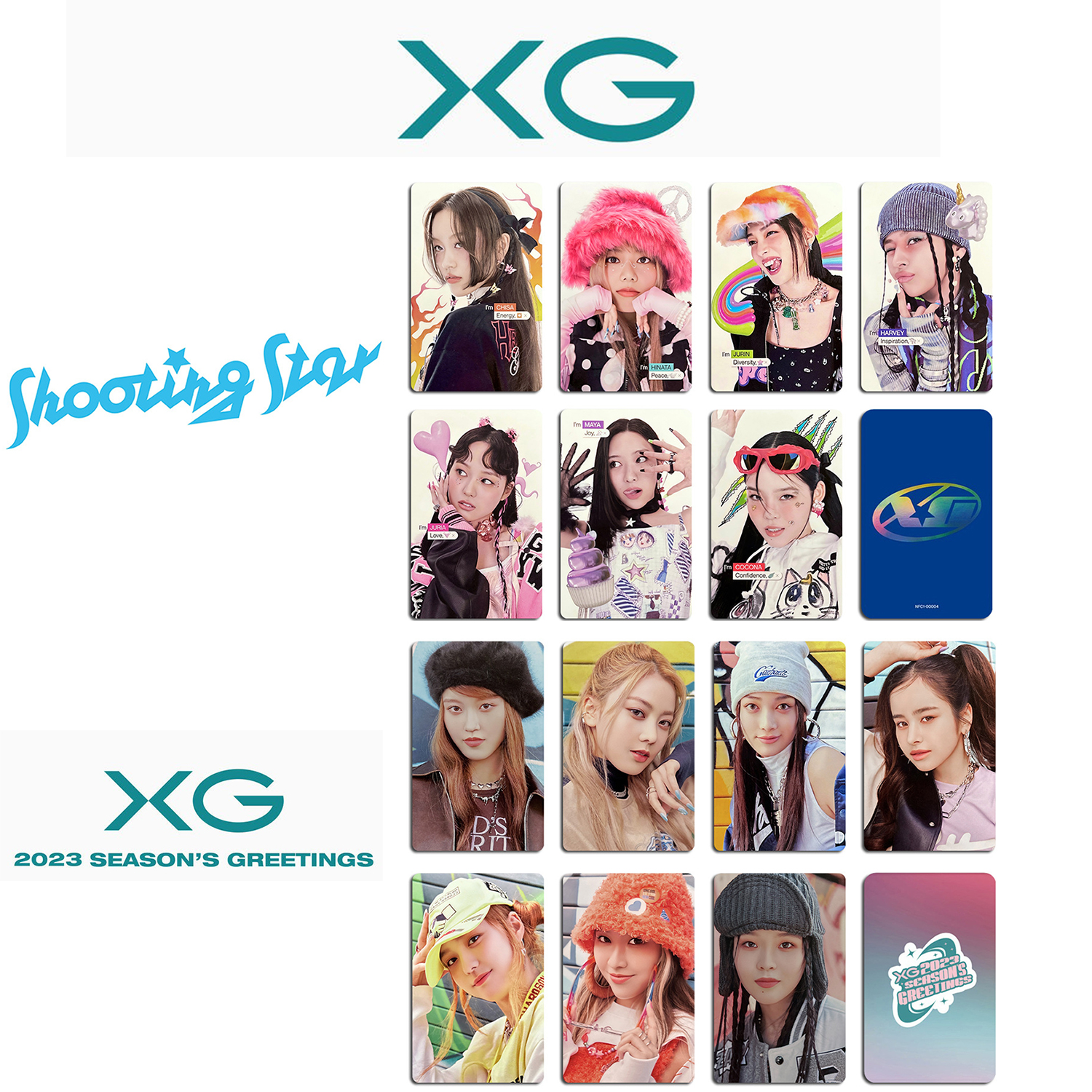 New JAPAN Group XG Shooting Star Photocards 2023 Seasons' Greeting