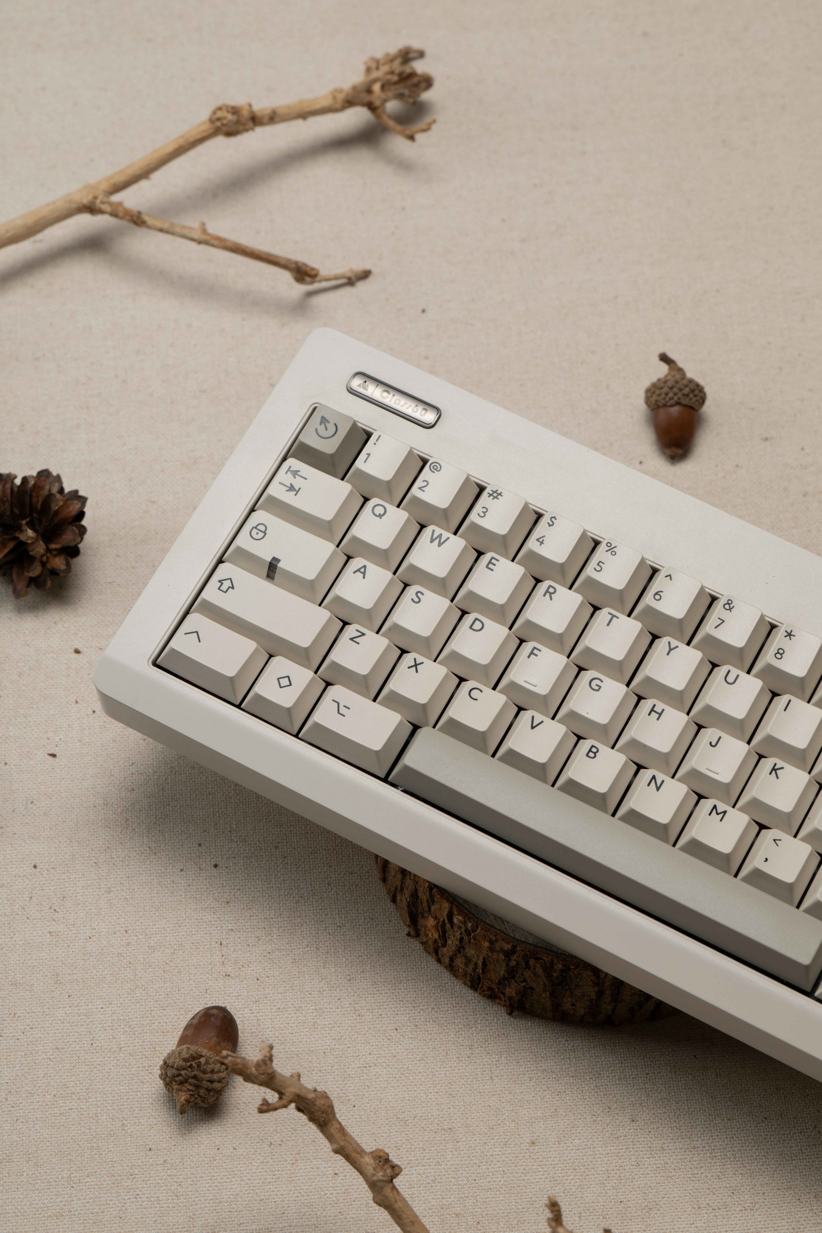 Base Kit] PBTfans Pastel gray PBT material Cherry profile