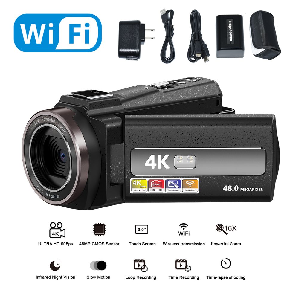2022 Digital WIFI Camcorder 4K Full HD 16MP DV Camcorder Digital