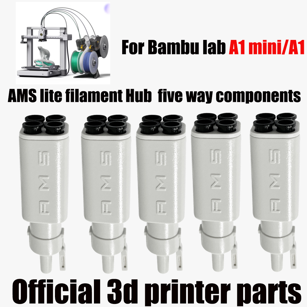 For Bambu Lab 3D printer AMS Lite Filament Hub Five way components