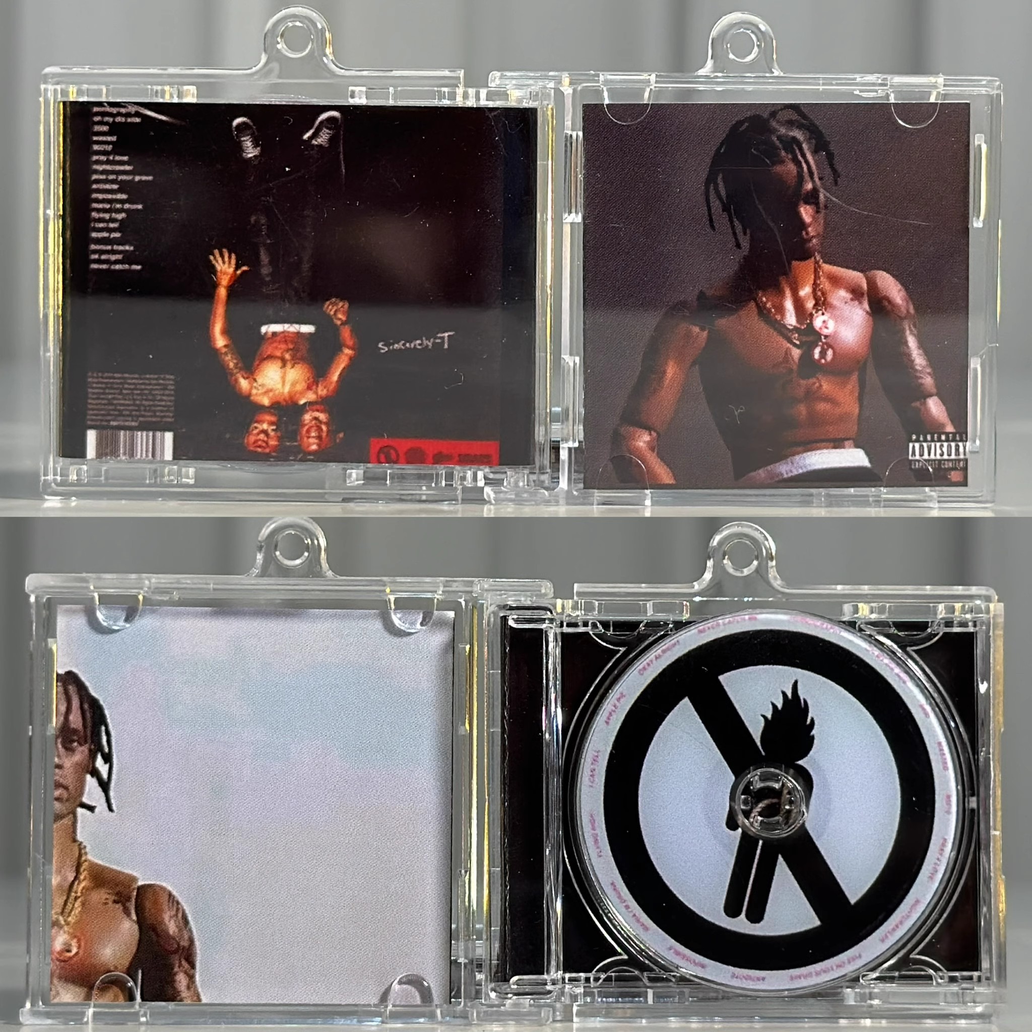 Rap Travis Scott Astroworld MINI Music CD NFC Keychain Play Songs