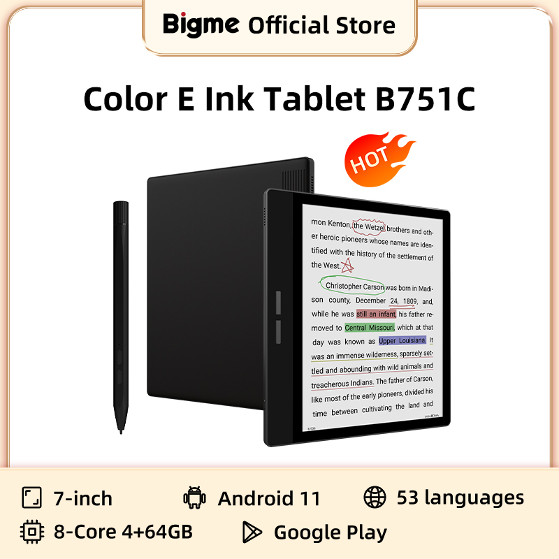 Bigme B751C 7 インチ eink スクリーン電子ブックリーダースマート