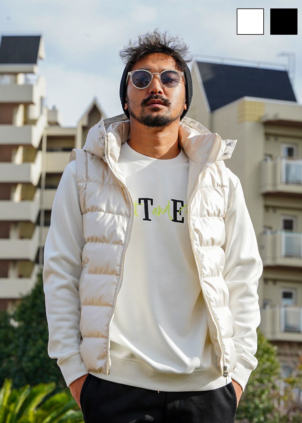 SALE】レザーパファーベスト | adamsJUGGLER（アダムスジャグラー