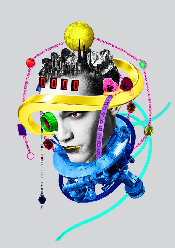 自由に発想できる余白と心地良い違和感で魅了するコラージュ作品｜朝日