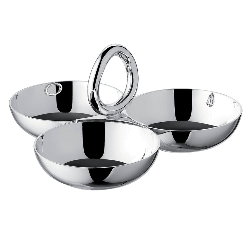 Christofle Paris - Vertigo - Small Silver-Plated 3-Bowl Snack Dish