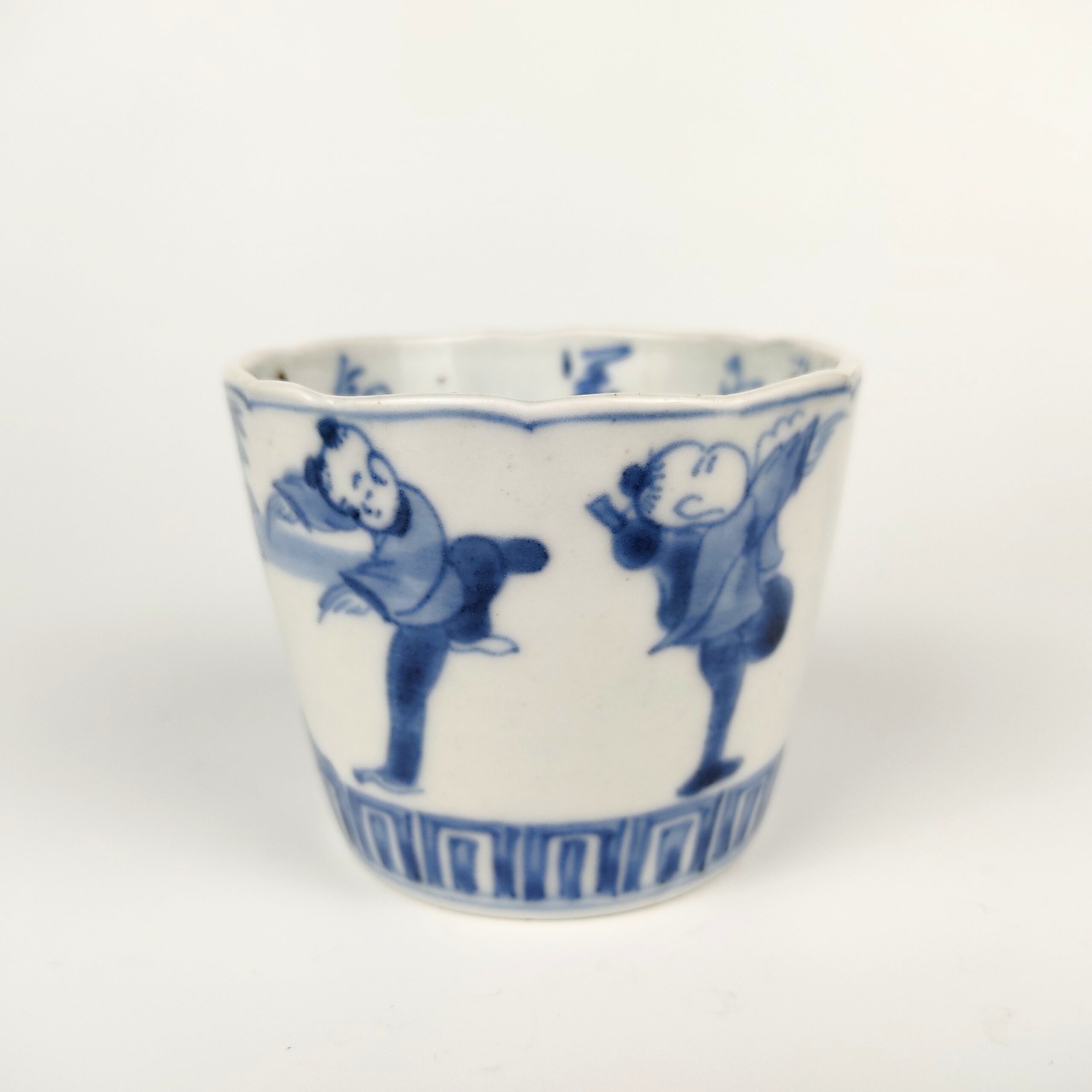 伊万里 染付唐子そば猪口 – 古美術西川