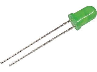 抵抗内蔵5mmLED 12V(5V省電力版) 黄緑色 570nm OSG8NU5B64A-12V