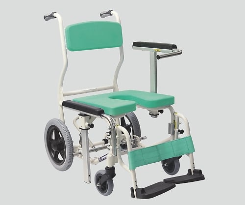 8-6371-01 シャワー用 車いす グリーン KS12 【AXEL】 アズワン
