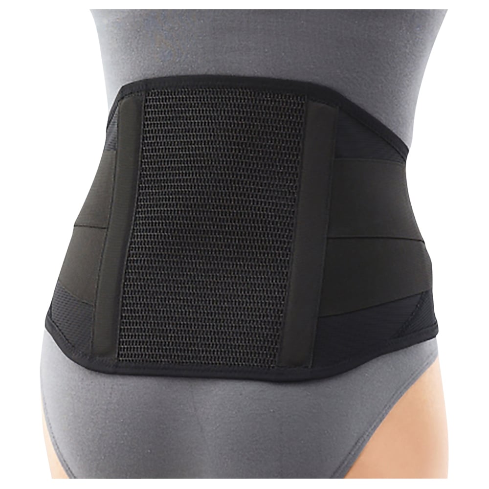 8-8845-01 腰部固定帯/腰サポーター スタンダードタイプ ブラック 通気