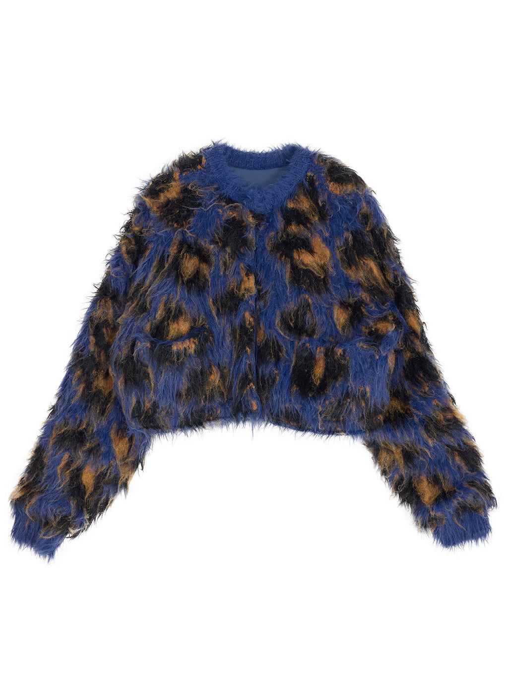 ANIMAL SHAGGY KNIT CARDIGAN