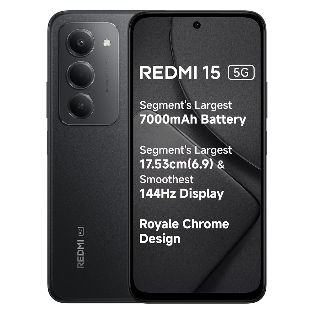 Xiaomi Redmi 15 5G 256GB 8GB RAM Midnight Black | Najmat Al Seyouh