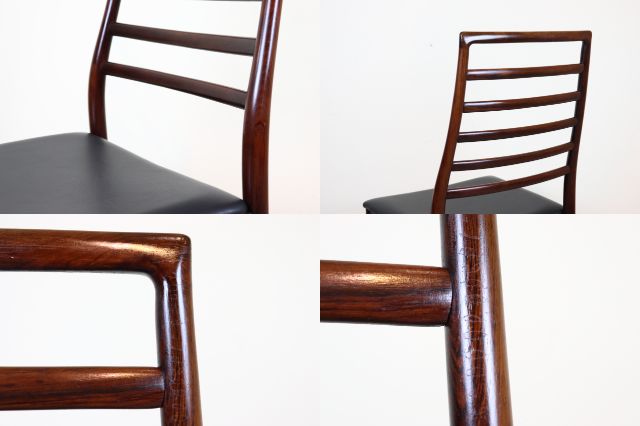 SORO STOLEFABRIK ハイバックチェア ローズウッド デンマーク 北欧 す102-3